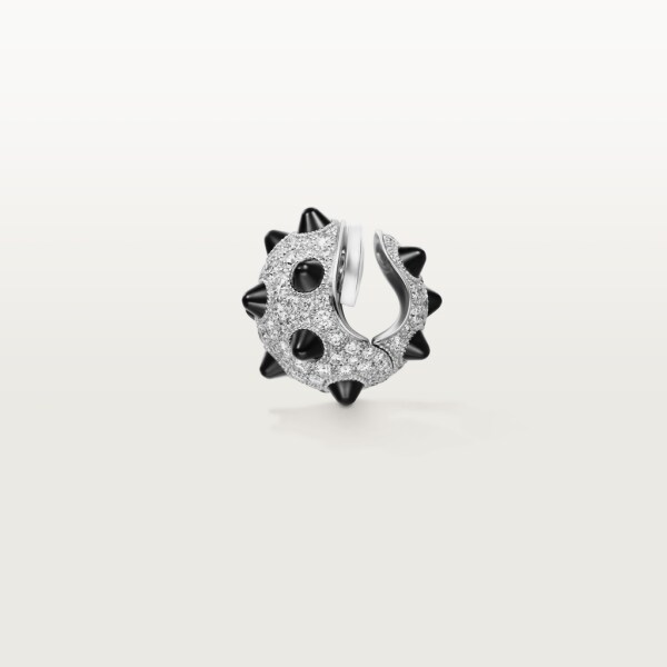 Clash[Un]limited Earring White gold, onyx, diamonds